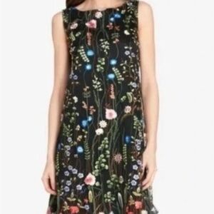TAHARI Floral Black Dress sz12